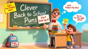 Read more about the article 150+ Clever Back to School Puns Teachers Will Love Using in Class<div class="last-updated" style="font-size:14px; font-weight:bold; color:#444; background:#f5f5f5; padding:10px; border-radius:5px; margin-top:10px; margin-bottom:20px;">
                 Last updated: October 30, 2025 at 2:25 pm by nameyourteams@gmail.com
            </div>