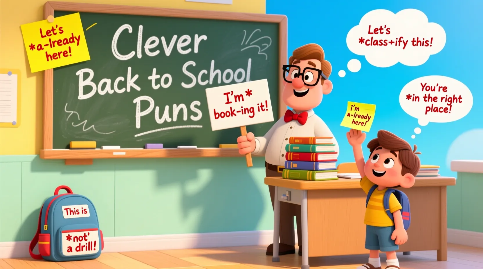You are currently viewing 150+ Clever Back to School Puns Teachers Will Love Using in Class<div class="last-updated" style="font-size:14px; font-weight:bold; color:#444; background:#f5f5f5; padding:10px; border-radius:5px; margin-top:10px; margin-bottom:20px;">
                 Last updated: October 30, 2025 at 2:25 pm by nameyourteams@gmail.com
            </div>
