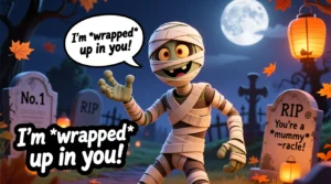 Read more about the article Top Halloween Mummy Puns 🎃 Wrapped in Laughs!<div class="last-updated" style="font-size:14px; font-weight:bold; color:#444; background:#f5f5f5; padding:10px; border-radius:5px; margin-top:10px; margin-bottom:20px;">
                 Last updated: October 22, 2025 at 4:42 am by nameyourteams@gmail.com
            </div>