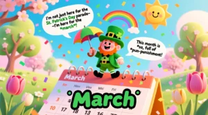 Read more about the article March Into Laughter: The Best March Puns for Springtime Fun! 😂🌼<div class="last-updated" style="font-size:14px; font-weight:bold; color:#444; background:#f5f5f5; padding:10px; border-radius:5px; margin-top:10px; margin-bottom:20px;">
                 Last updated: February 8, 2026 at 8:51 am by nameyourteams@gmail.com
            </div>