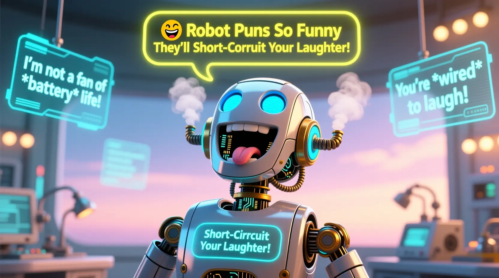 You are currently viewing 🤖🤣 Robot Puns So Funny They’ll Short-Circuit Your Laughter For 2026<div class="last-updated" style="font-size:14px; font-weight:bold; color:#444; background:#f5f5f5; padding:10px; border-radius:5px; margin-top:10px; margin-bottom:20px;">
                 Last updated: November 27, 2025 at 7:12 am by nameyourteams@gmail.com
            </div>
