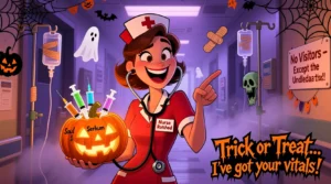 Read more about the article 🎃 120 Halloween Nursing Puns: Hilarious and Hauntingly Good Fun! 💉👻