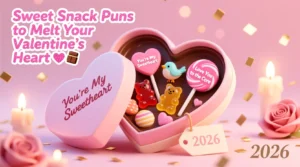 Read more about the article Sweet Snack Puns to Melt Your Valentine’s Heart 💖🍫For 2026